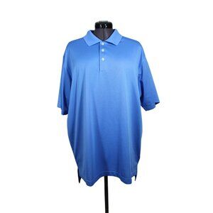 Adidas men's blue collared climalite athletic performance golf shirt‎ XL